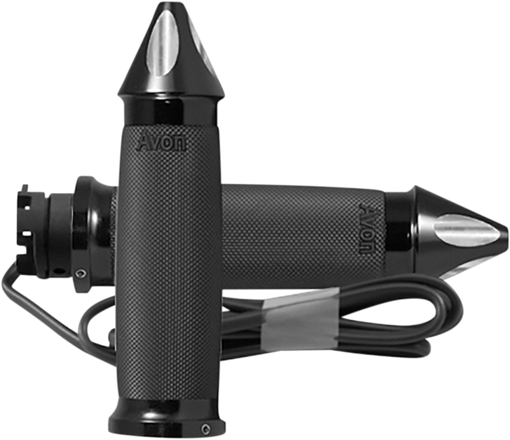 Grips - Heated - Custom Contour - Spike - Indian - Black