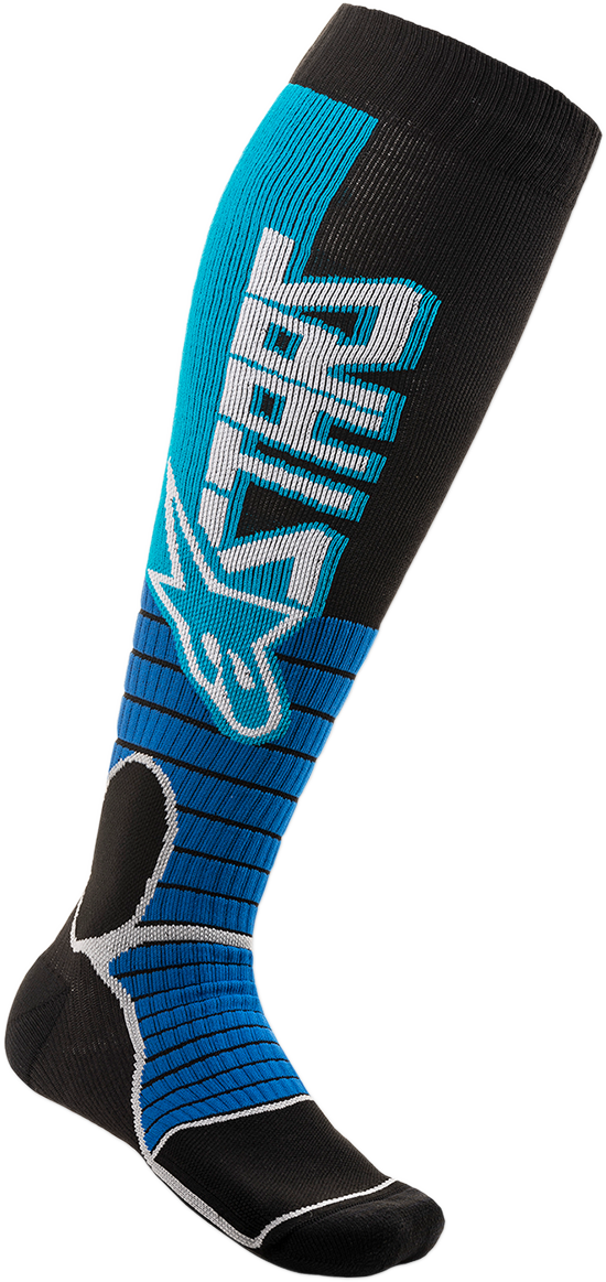 MX Pro Socks - Cyan/Black - Medium