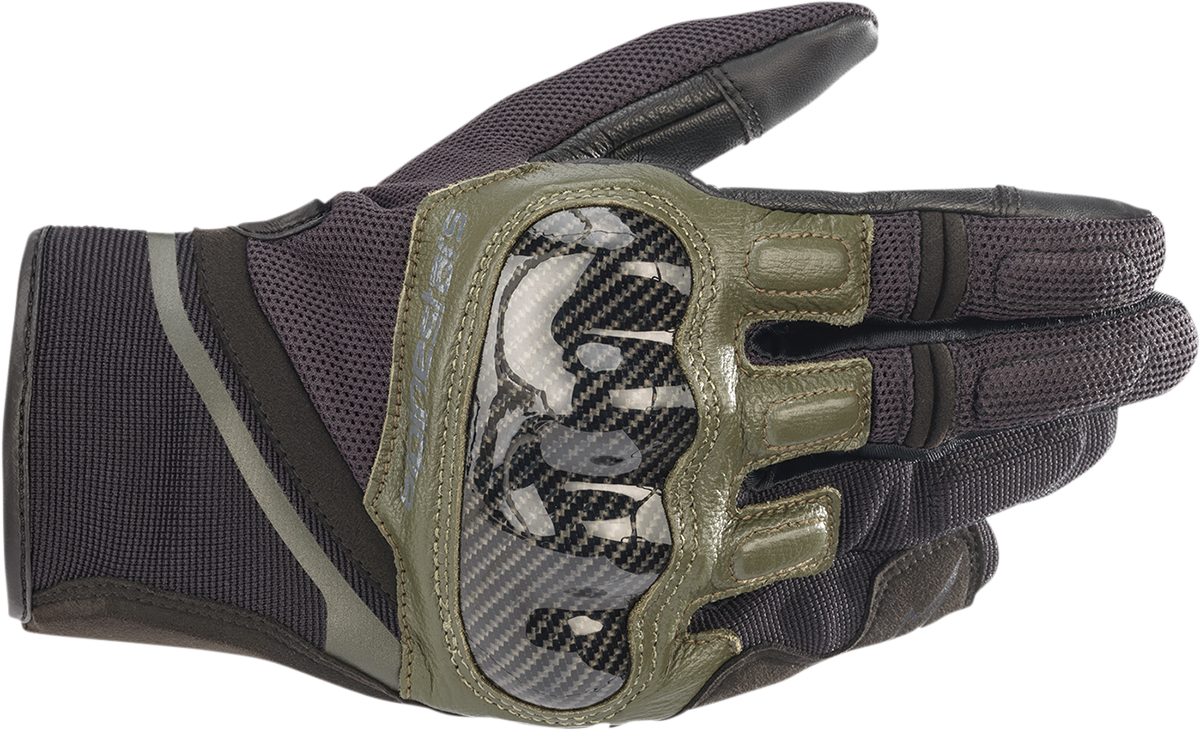 Chrome Gloves - Black/Green - Small