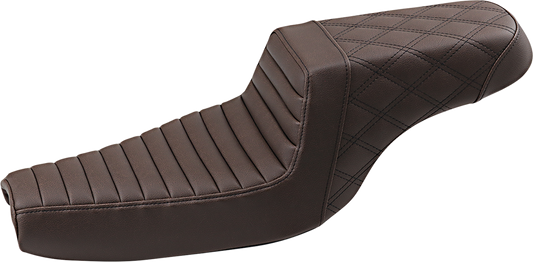 Step Up Seat - Tuck and Roll/Lattice Stitched - Brown38592