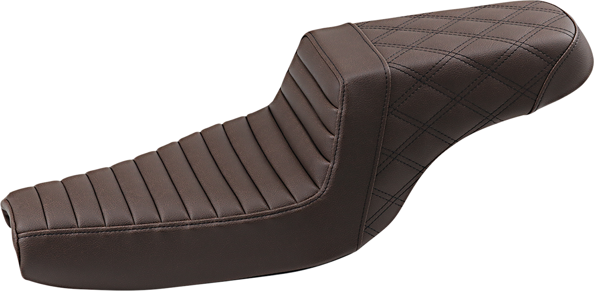 Step Up Seat - Tuck and Roll/Lattice Stitched - Brown38592