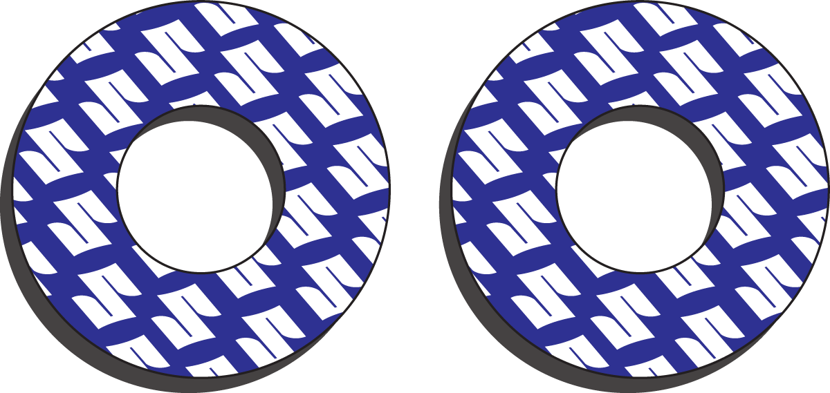 Grip Donuts - Suzuki Blue/White
