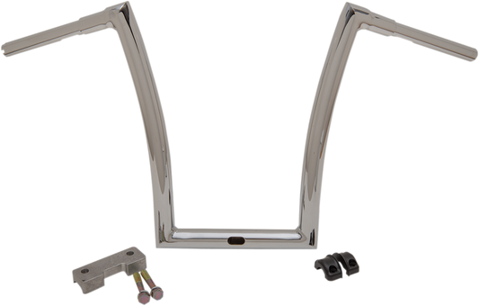 Chrome 1-1/2" Touring Strip Handlebar with 17" Rise