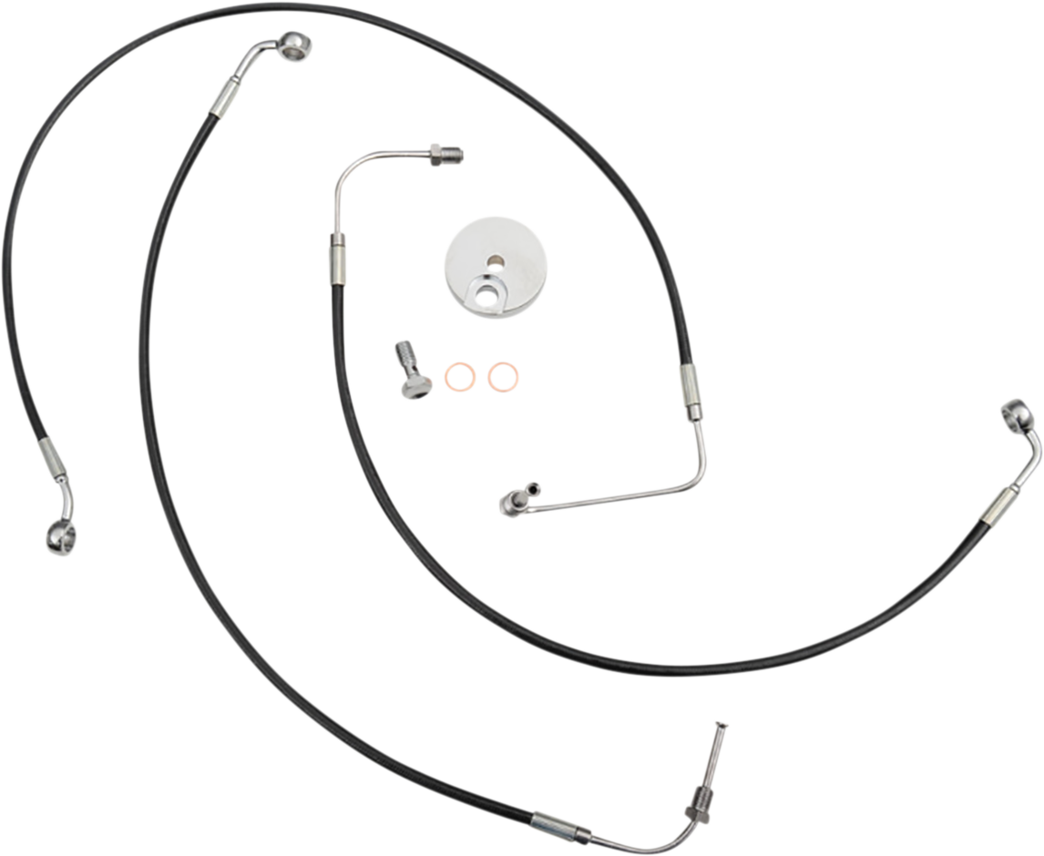 Brake Line - Mini Ape Hanger Handlebars - Black