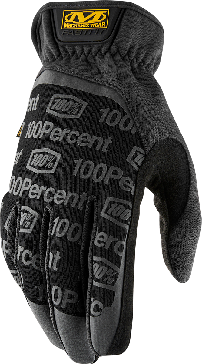 100% Fastfit® Gloves - Black - Large