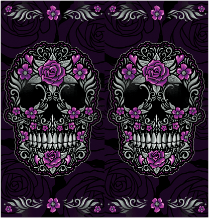 Neck Scarf - Floral Skull