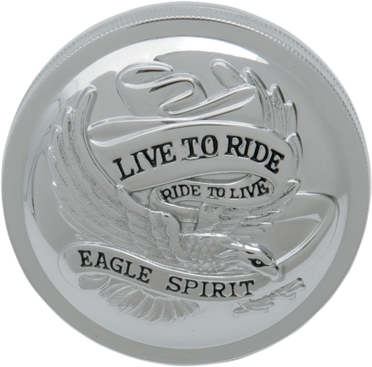 Live To Ride Gas Cap - Chrome - Vented