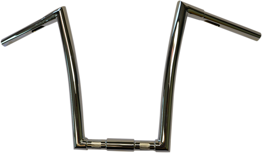 Chrome 1-1/4" Springer Style Strip Handlebar With 14" Rise