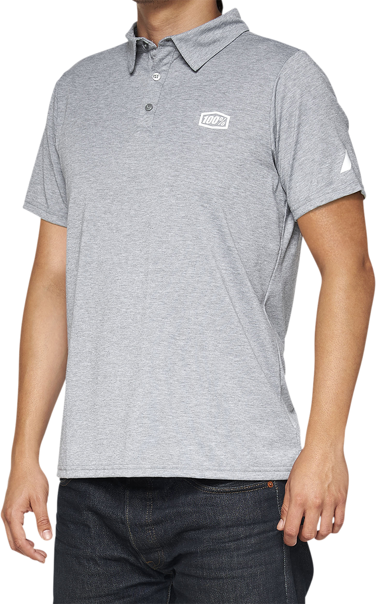 Corpo Polo Shirt - Heather Gray/White - Small