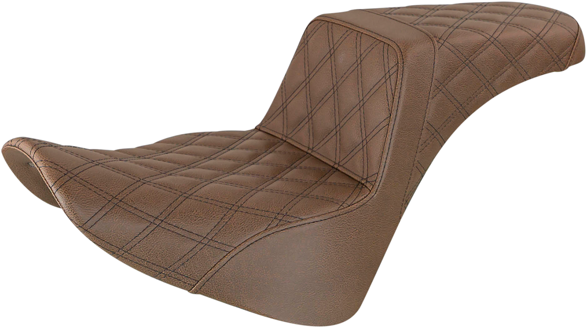 Step Up Seat - Lattice Stitched - Brown2978