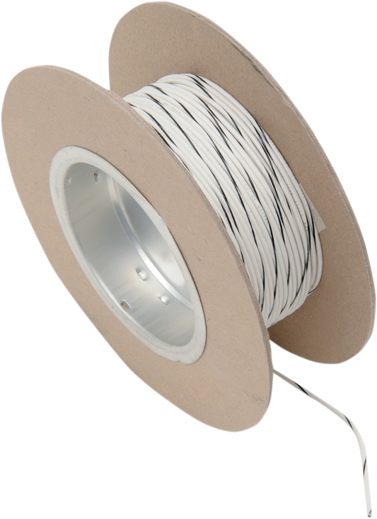 100' Wire Spool - 18 Gauge - White/Black