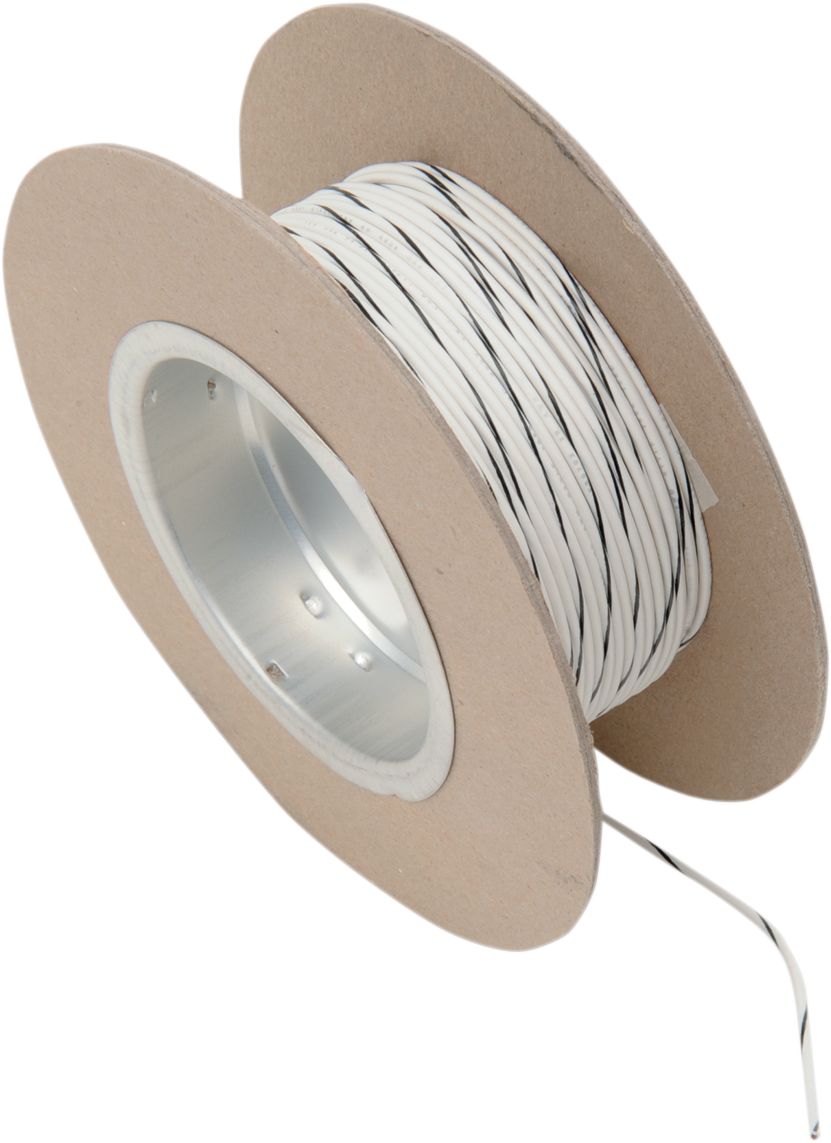 100' Wire Spool - 18 Gauge - White/Black