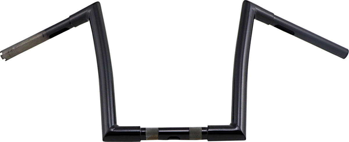 Black 1-1/4" Strip Handlebar With 12" Rise