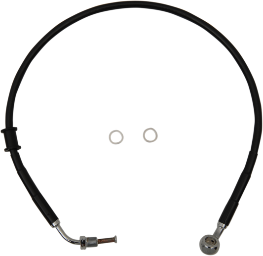 Brake Line - Front - +2" - Black - XL