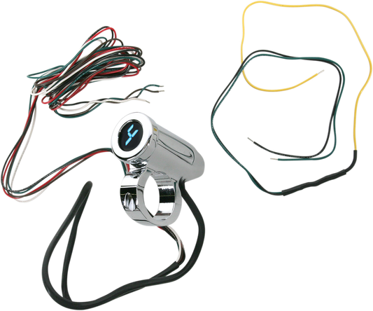 1.25" Auto Programming Gear Indicator - Chrome - Blue Display