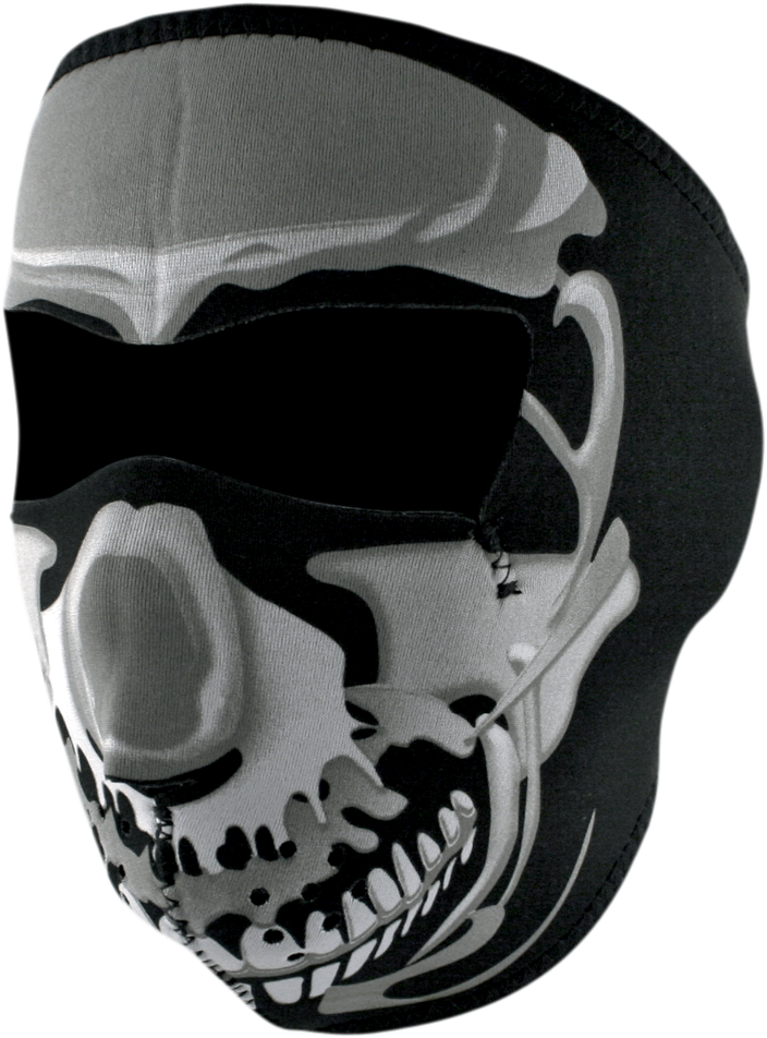 Full-Face Mask - Chrome Skull