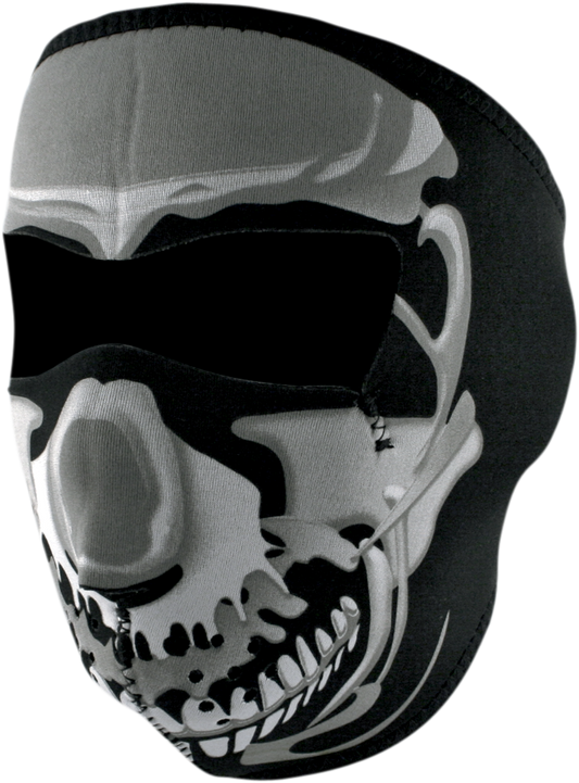 Full-Face Mask - Chrome Skull