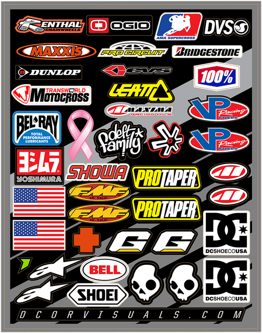 Decal Sheet - Helmet Logos