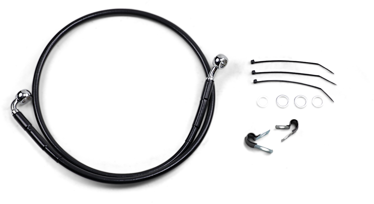 Front Brake Line - FXD '00-'05 - Black