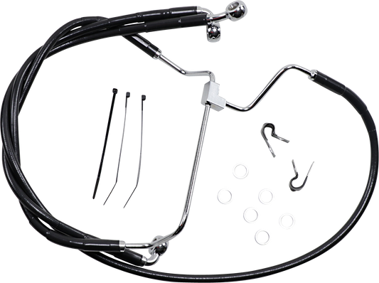 Brake Line - Front - Black - +6"