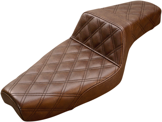 Step Up Seat - Lattice Stitched - Brown - XL796