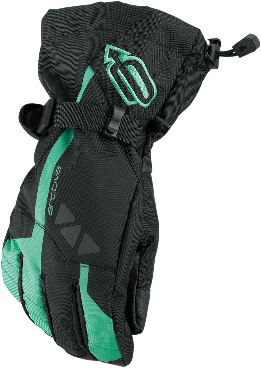 Women's Pivot Gloves - Black/Mint - Small