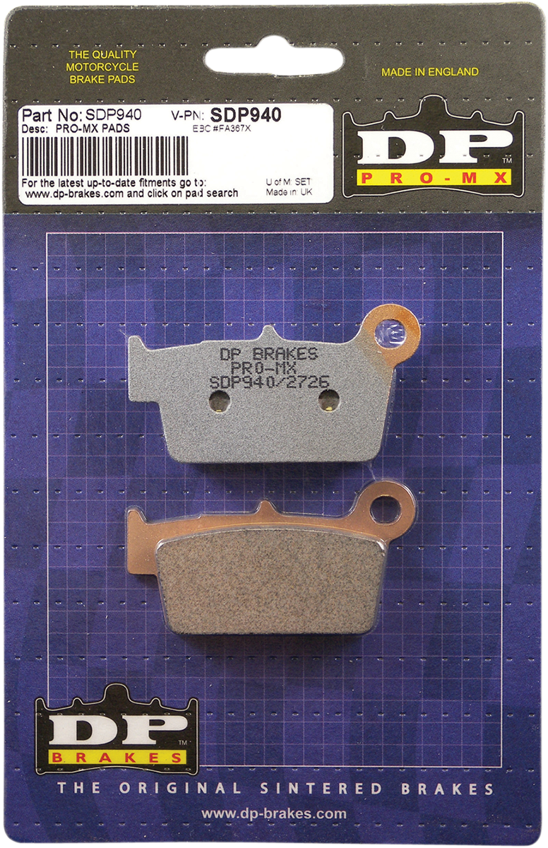 Pro MX Sintered Brake Pads - SDP940