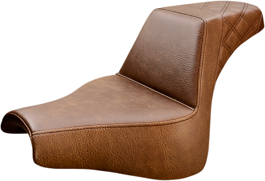 Step Up Seat - Lattice Stitched - Brown061