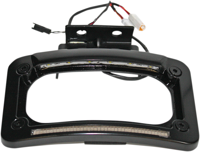 Dual-LED License Place Frame - Indian - Black