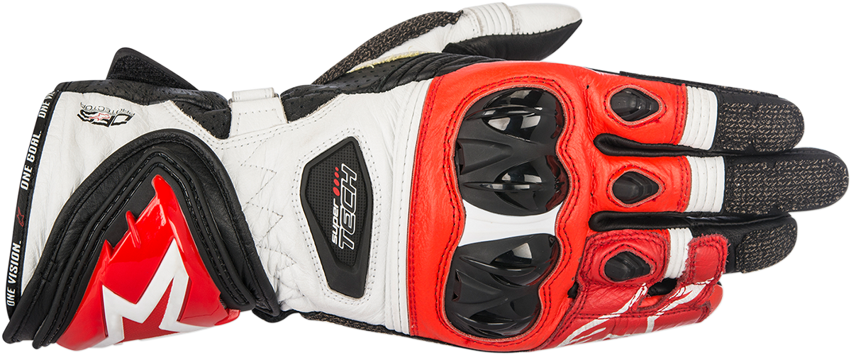 Supertech Gloves - Black/White/Red - Small