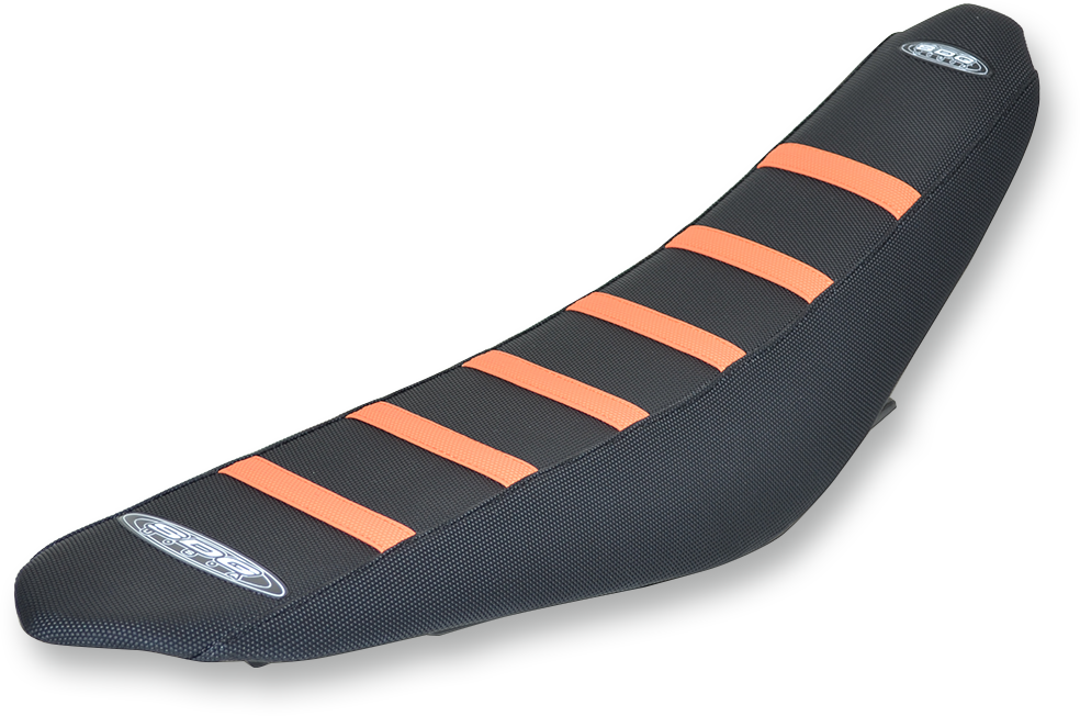 6-Ribbed Seat Cover - Orange/Black - SX/EX