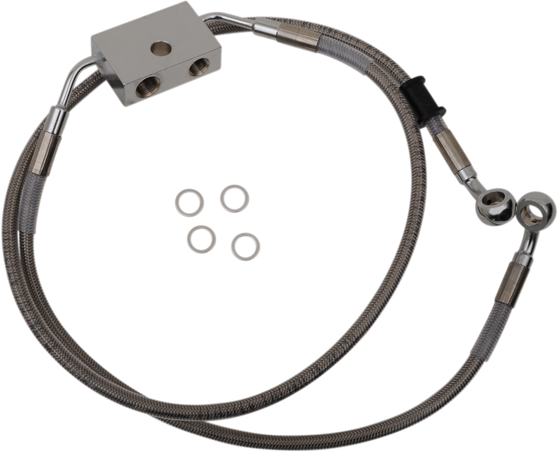 Brake Line - Front - +6" - Stainless Steel - XL