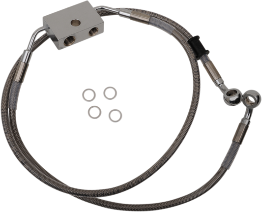 Brake Line - Front - +6" - Stainless Steel - XL