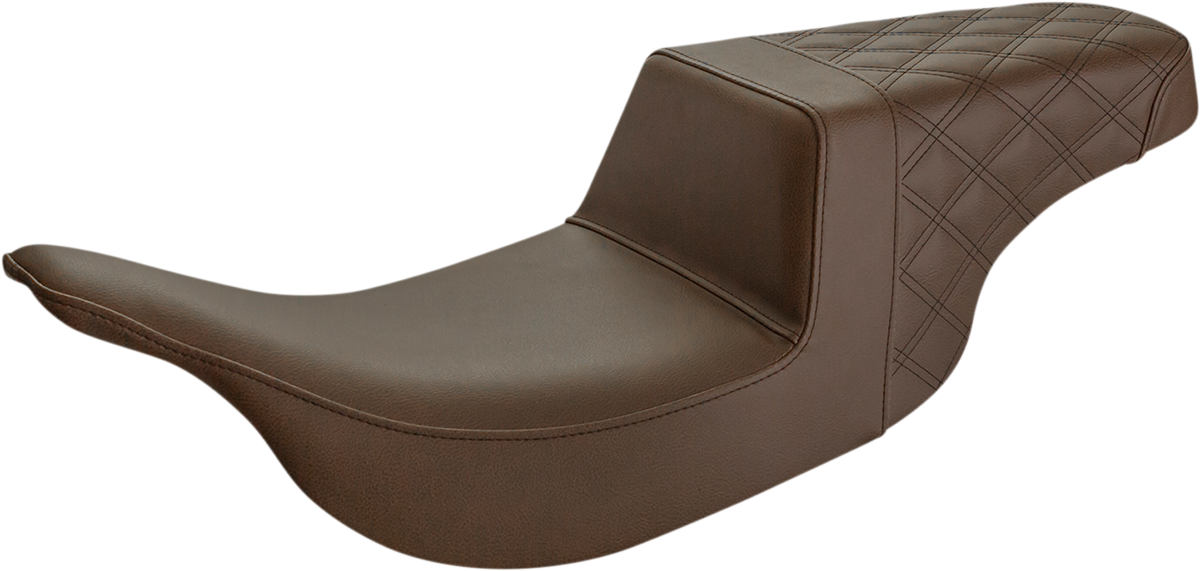 Step Up Seat - Rear Lattice Stitched - Brown