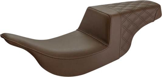 Step Up Seat - Rear Lattice Stitched - Brown