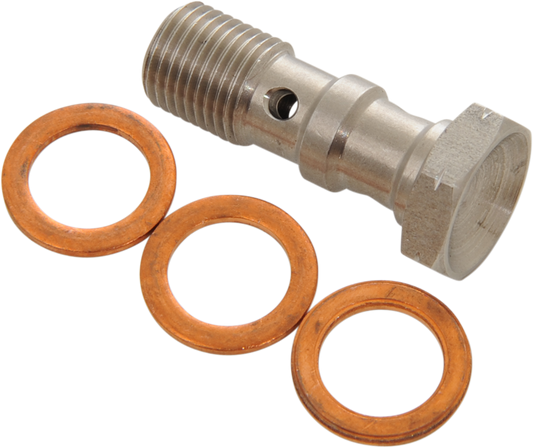 Banjo Bolt - 10 mm x 1 mm - Double - Stainless Steel