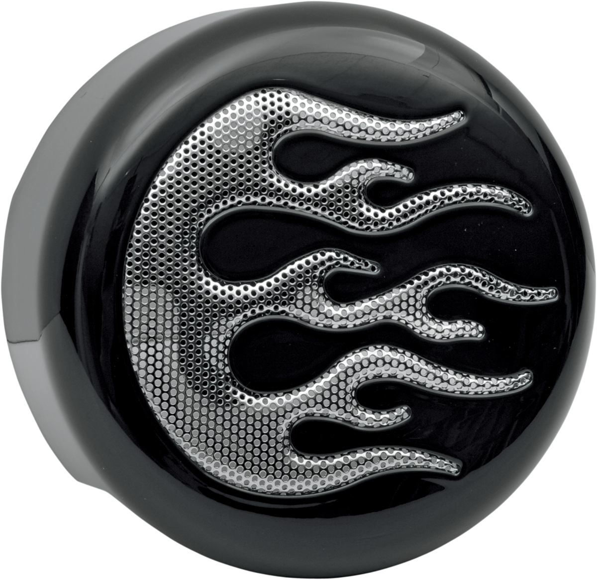 Horn Cover - Black with Chrome Flame