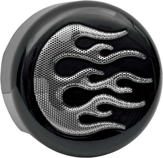 Horn Cover - Black with Chrome Flame