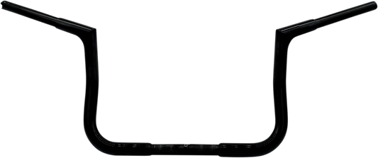 10" Black 1-1/4" Flat Top Handlebar
