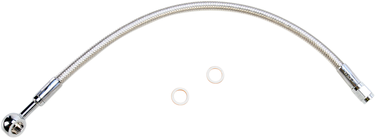 Brake Line - Polished - 3/8"/180° - 23"