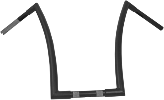Flat Black 1-1/4" Strip Handlebar With 20" Rise