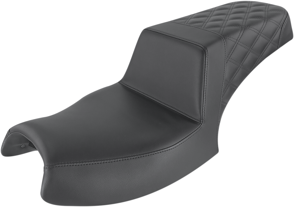 Step Up Seat - Passenger Lattice Stitched - Black - Indian