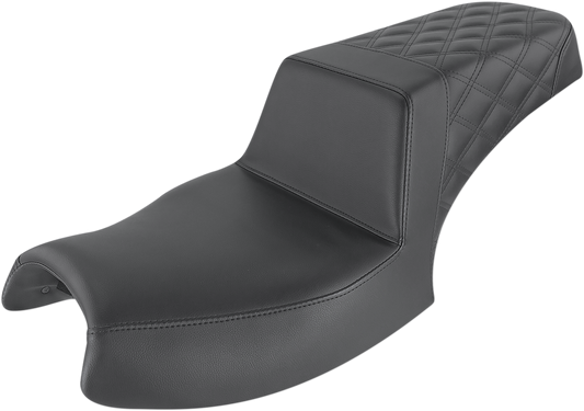 Step Up Seat - Passenger Lattice Stitched - Black - Indian