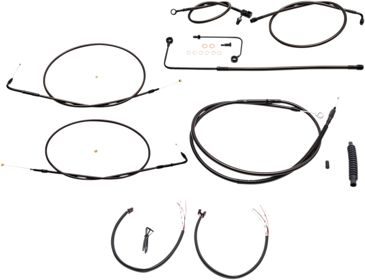 Cable Kit - 12" - 14" Ape Hanger Handlebars - Midnight