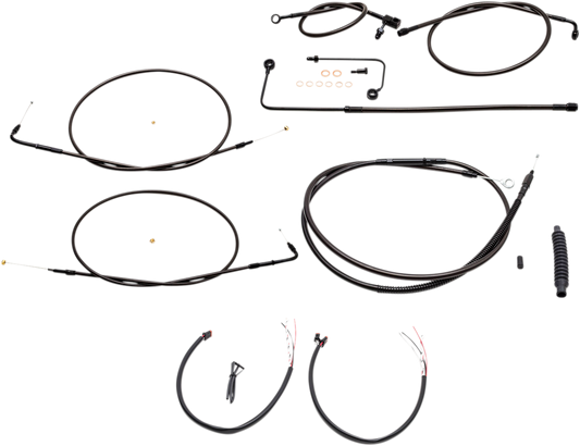 Cable Kit - 12" - 14" Ape Hanger Handlebars - Midnight