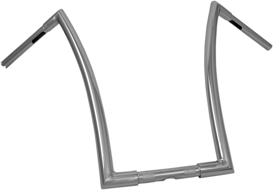 Chrome 1-1/4" Strip Handlebar With 20" Rise