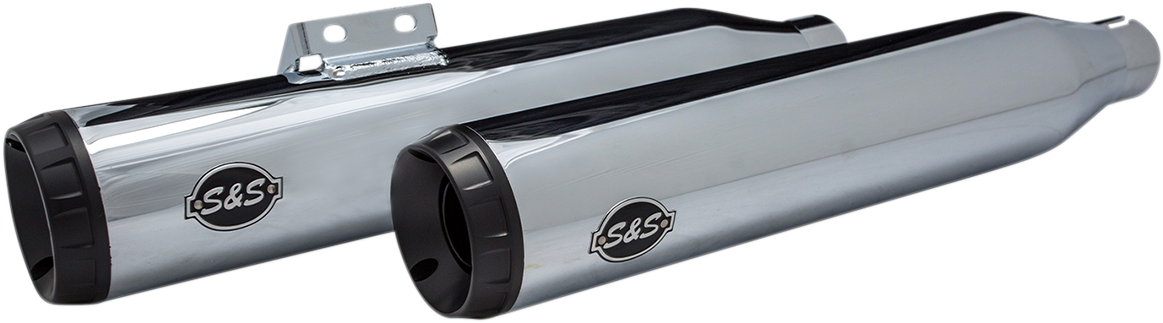 Grand National Race Mufflers for Softail - Chrome