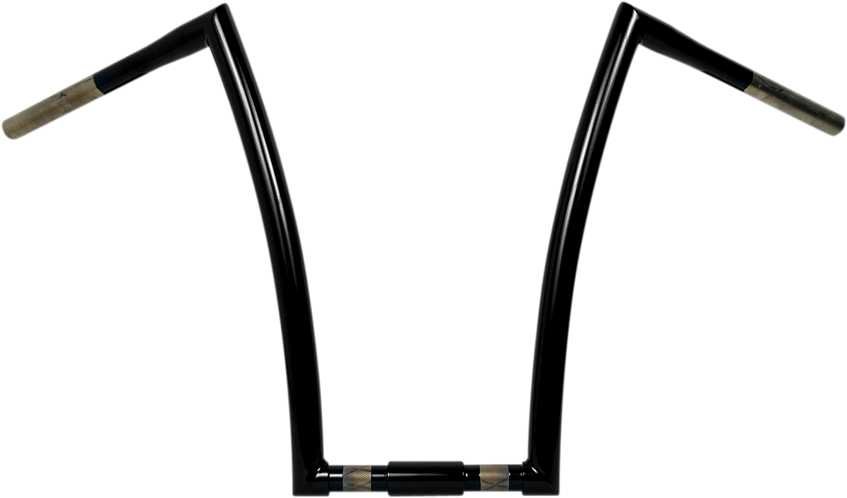 Black 1-1/4" Springer Style Strip Handlebar With 17" Rise