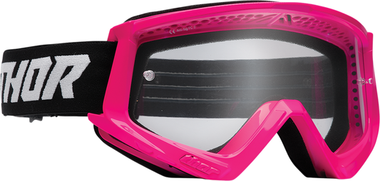 Youth Combat Goggles - Racer - Flo Pink/Black