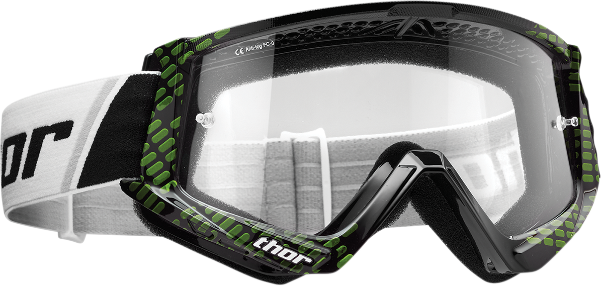 Youth Combat Goggles - Cap - Black/Lime